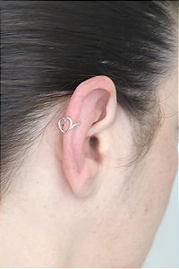 PIERCING CORAÇÃO FAKE PRATA 925