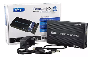 CASE P/ HD SATA 3.5 USB 3.0 KNUP
