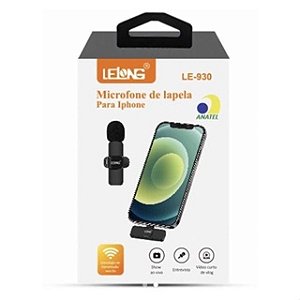 MICROFONE LAPELA P/ IPHONE LELONG