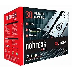 NOBREAK UPS MINI 700 BIVOLT E-115/220V S-115V 6T 1BS 5AH TS SHARA