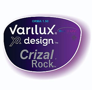 Varilux XR Design Orma Blue Uv Crizal Rock