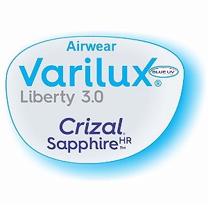 Varilux Liberty Airwear Blue Uv Crizal Sapphire HR