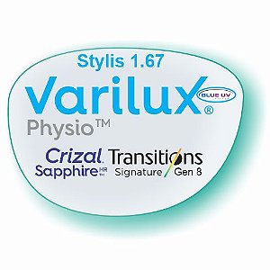 Varilux Physio Stylis 1.67 Blue Uv Transitions Crizal Sapphire HR
