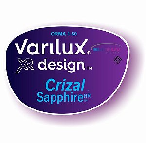 Varilux XR Design Orma Blue Uv Crizal Sapphire HR (Promo Meu 1° Varilux)