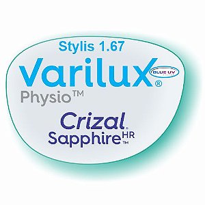 Varilux Physio Stylis 1.67 Blue Uv Crizal Sappire Hr (Promo Meu 1° Varilux)