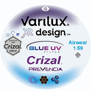 Varilux XR Design Airwear Blue Uv Crizal Prevencia