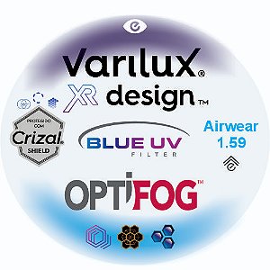 Varilux XR Design Airwear Blue Uv Optifog