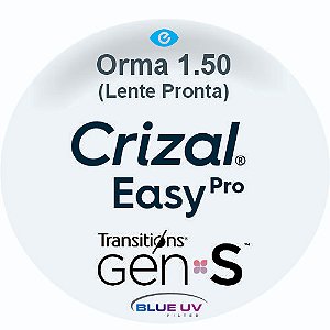 Orma Blue Uv Crizal Easy Pro Transitions GenS
