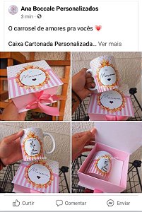 Caixa Cartonada + Caneca Dinda Rosa