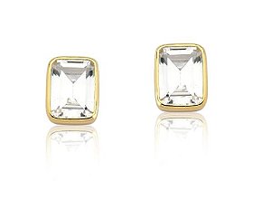 Brinco Prata 925 cravação Inglesa