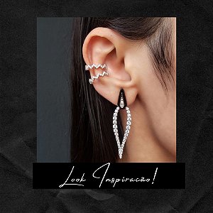 BRINCO LINHA RESINA BAGUETES E GOTA COMPRIDA