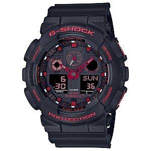 Relógio Casio G-Shock Masculino GA-100BNR-1ADR Ignite Red