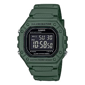 Relógio Casio Standard Digital Verde – W-218H-3BVDF
