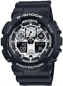 RELÓGIO CASIO MASCULINO G-SHOCK GA-100BW-1ADR