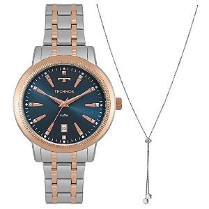 Relógio Technos Feminino Trend 2115MRT/K5A com colar