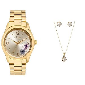 Relógio Condor Feminino CO2035KVX/K4D + Colar + Brincos