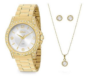 Relógio Condor Feminino COPC21AP/K4K  + Colar e Brincos
