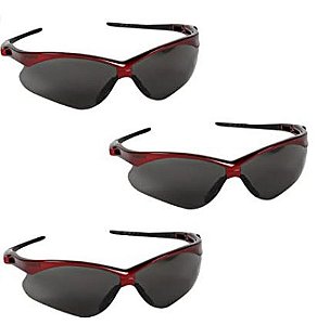 Óculos de segurança Jackson Safety Nemesis Inferno-Moldura Vermelha/22611 Lentes de Fumaça