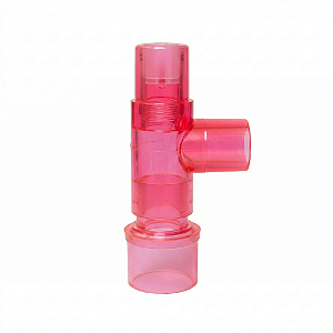 Tubo Conector T Com Válvula Unidirecional Para Kit Epap - Azul / Rosa