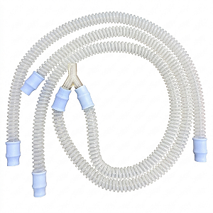 CIRCUITO RESPIRATORIO SILICONE ADULTO - 1,20MTS COM 03 TRAQUEIAS