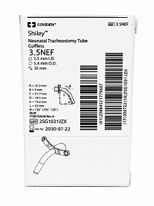 Cânula de Traqueostomia Shiley 3.5NEF Neonatal Sem Cuff Covidien