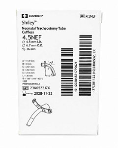 Cânula de Traqueostomia Shiley 4.5NEF Neonatal Sem Cuff Covidien