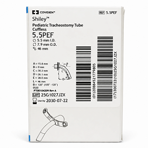 Cânula de Traqueostomia Shiley 5.5PEF Pediátrica Sem Cuff Covidien