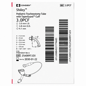 Cânula de Traqueostomia Shiley 3.0PCF Pediátrica com Cuff Covidien