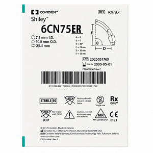 Cânula de Traqueostomia Shiley Flex 6CN75ER EVAC TaperGuard Covidien