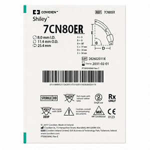 Cânula de Traqueostomia Shiley Flex 7CN80ER EVAC TaperGuard Covidien