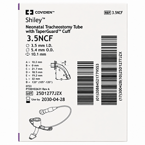 Cânula de Traqueostomia Shiley 3.5NCF Neonatal com Cuff TaperGuard Covidien
