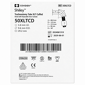 Cânula de Traqueostomia Shiley XLT Distal 50XLTCD com Cuff e Cânula Interna Descartável Covidien