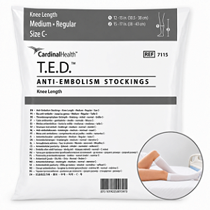 Meia Antiembólica T.E.D.™ Até o Joelho Média Regular Covidien