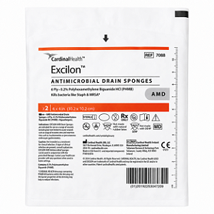 Curativo Excilon AMD Gaze Antimicrobiana 10,2 x 10,2 cm com 2 Unidades
