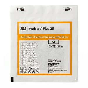 Actisorb Plus 25, Antimicrobiano com Carvão Ativo e Prata, Systagenix - Unidade