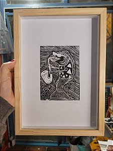 Gravura "Peixe Saxofonista"
