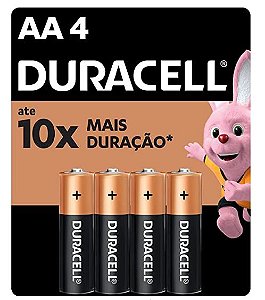 Pilha Alcalina Duracell AA c/ 4