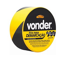 Fita Adesiva Demarcação Zebrada Vonder - 48mm x 30m