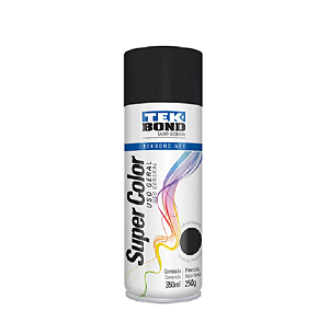 Tinta Spray Preto Fosco Super Color