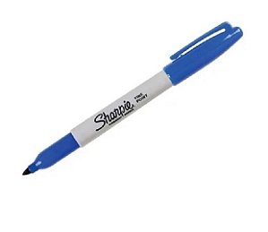 Caneta Sharpie Permanente Ponta Fina Azul