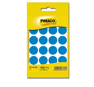 Etiqueta Adesiva Pimaco Redonda Azul 19mm - 200 unidades