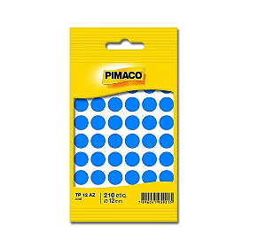 Etiqueta Adesiva Pimaco Redonda Azul 12mm - 210 unidades