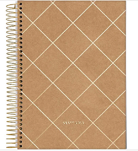 Caderno Espiral Kraft Gold - 80 folhas