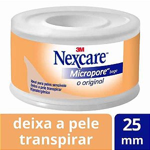 Fita Micropore Nexcare 3M Bege 25mmx4,5m