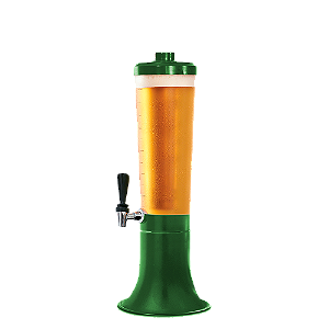 Torre de Chopp na cor Verde 3,5L Doutor Beer com dois tubos em alumínio