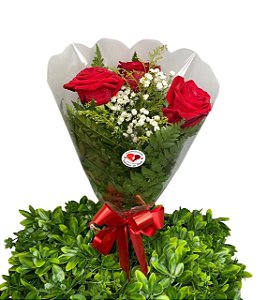 Buquê com 3 Rosas