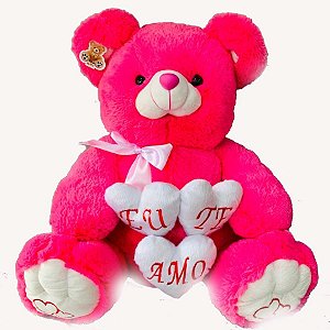 Urso Três Corações G Pink Baby un/1