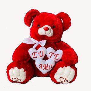 Urso Três Corações P Vermelho Baby un/1