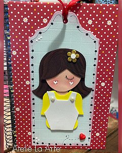 Caderno decorado Menina Jardineira