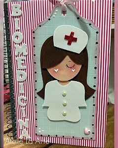 Caderno decorado com profissão